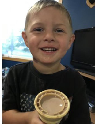 boy with ice cream cone