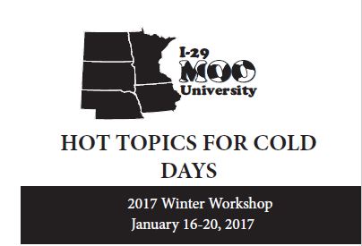 I-29 Moo University Winter Workshop Series flyer