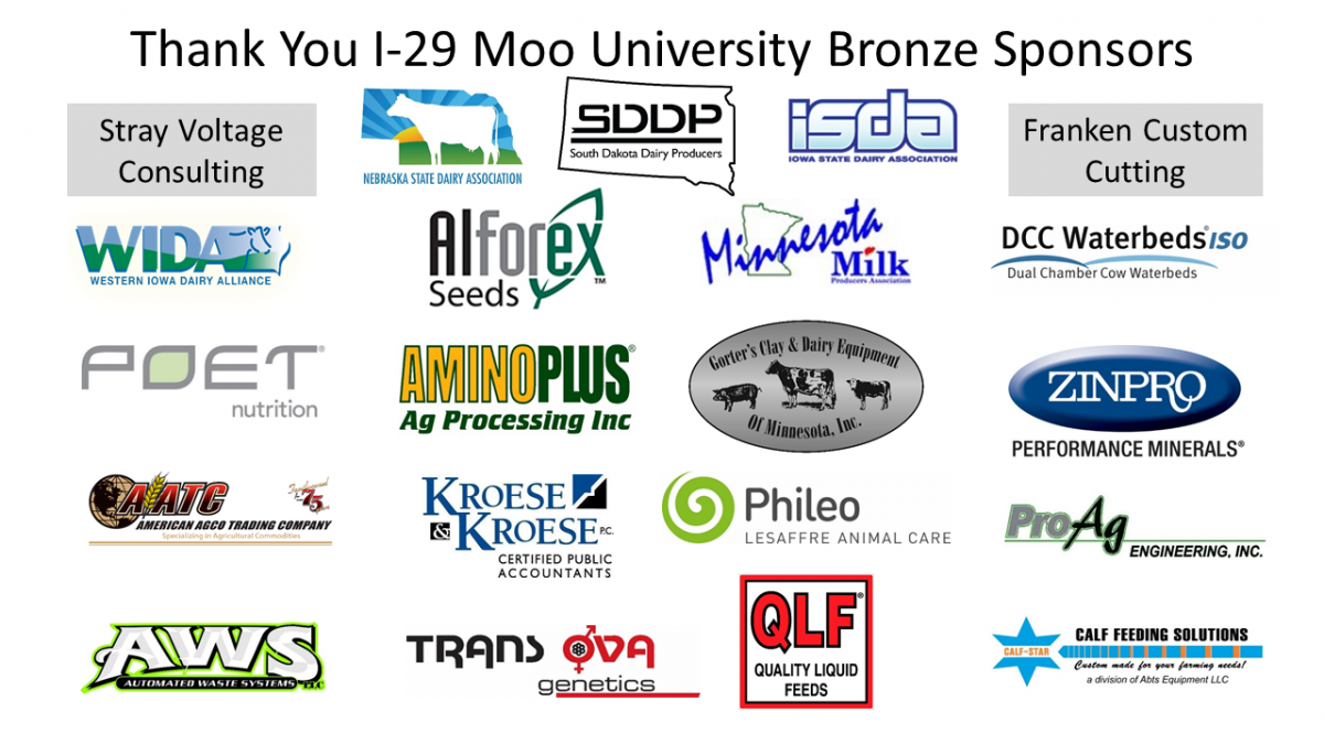 I-29 Moo University 2018 Bronze Sponsors