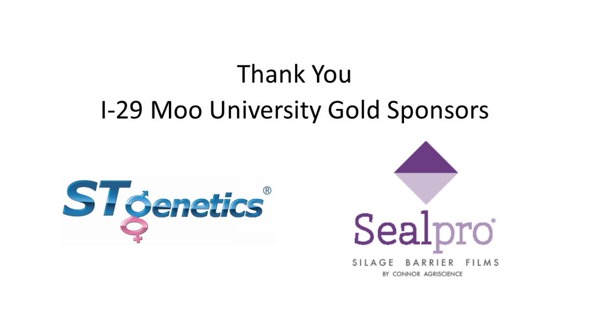 I-29 Moo University 2020 Gold sponsors