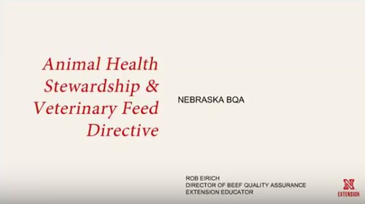 Animal Helath Stewardship & Veterinary Feed Directive